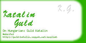 katalin guld business card